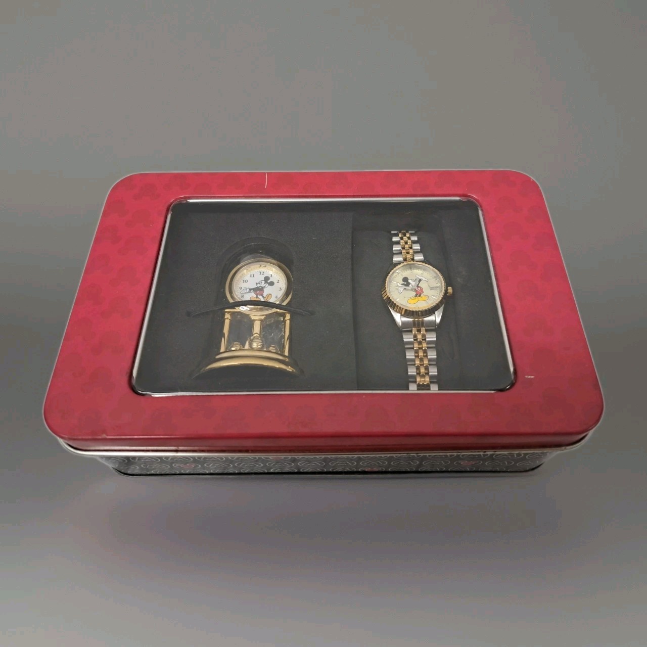 1990's Era Disney Women's Watch & Miniature Anniversary Clock Set New In Box 1990's Era Disney Women's Watch & Miniature Anniversary Clock Set New In Box