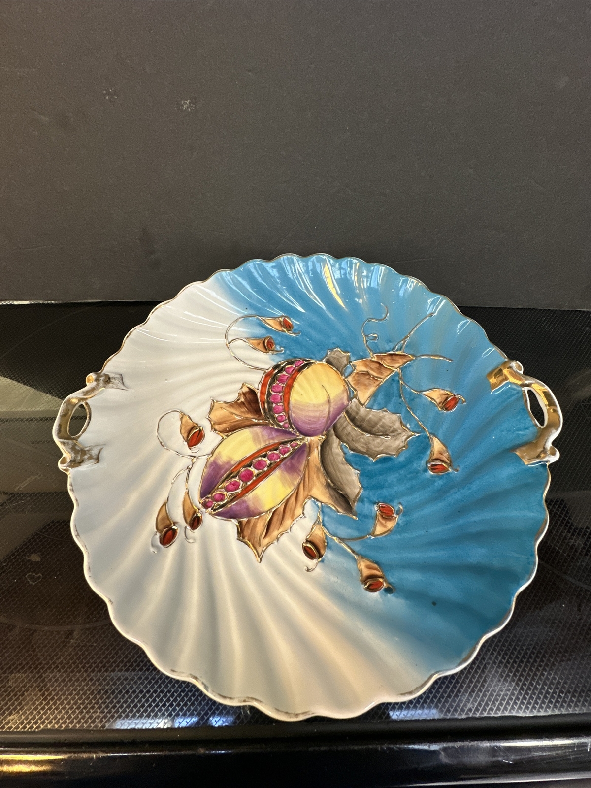 R S PRUSSIA Early Years Embossed Cake Plate 11