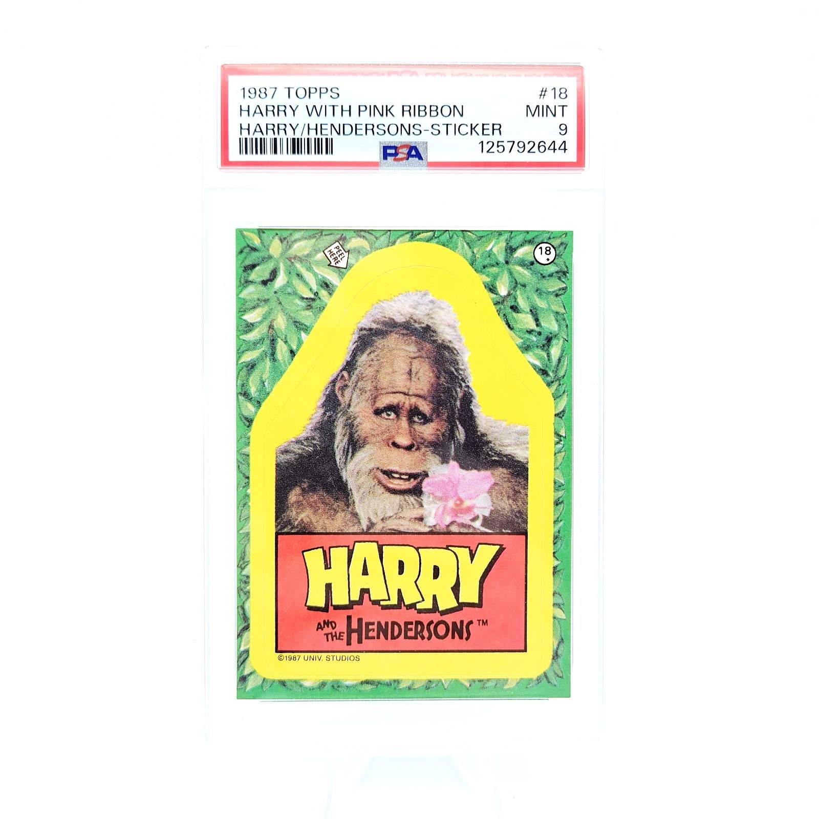 1987 Topps Harry and the Hendersons #18 Harry Pink Flower PSA 9 Pop 2