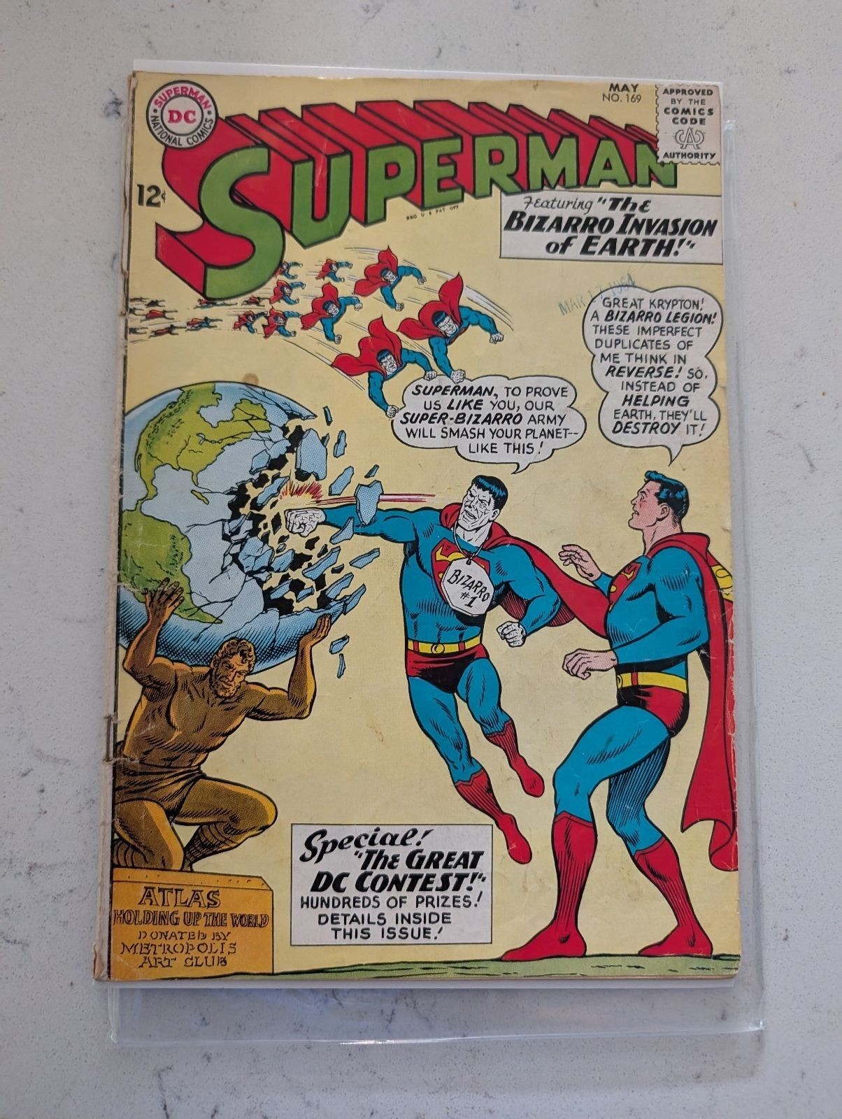 Superman Comic Book No. 169 May Issue - The Bizarro Invasion of Earth