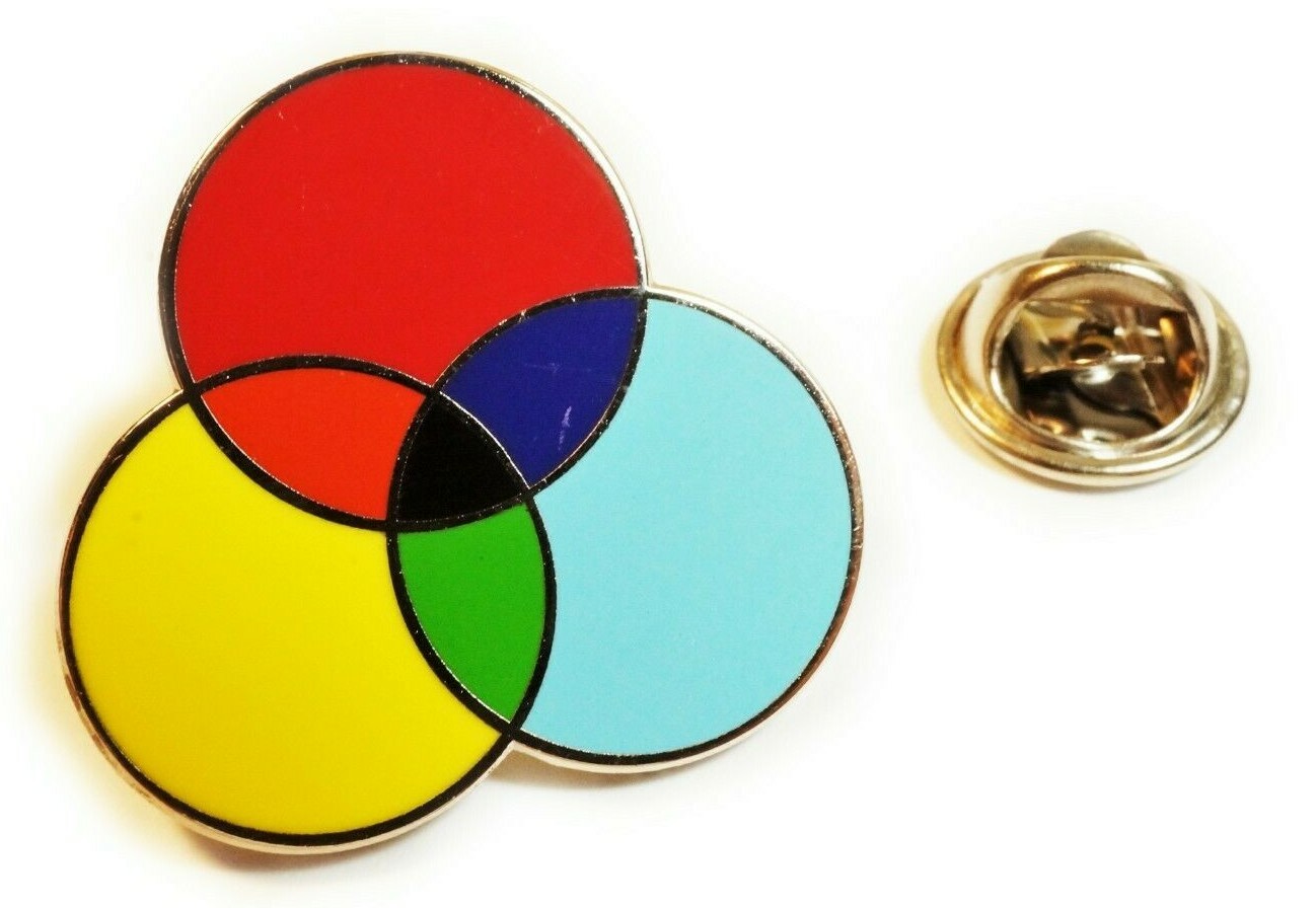 CMYK Graphic Designer Artist Symbol Hat Jacket Tie Tack Lapel Pin