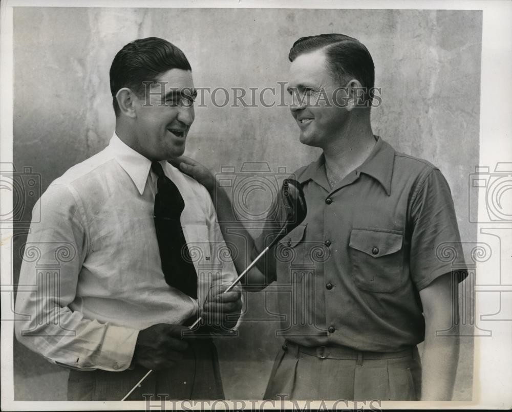 1939 Press Photo Philadelphia Mickey Cochrane & Sam Byrd at Natl Golf Open