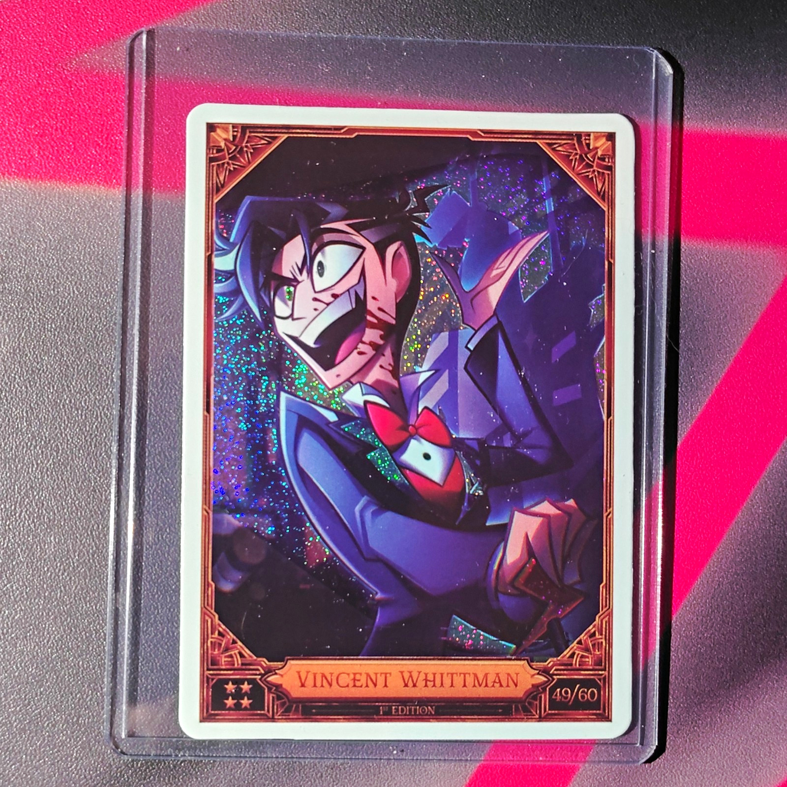 Hazbin Hotel Vincent Whittman Rare 1st Edition Parallel 49/60 Holographic