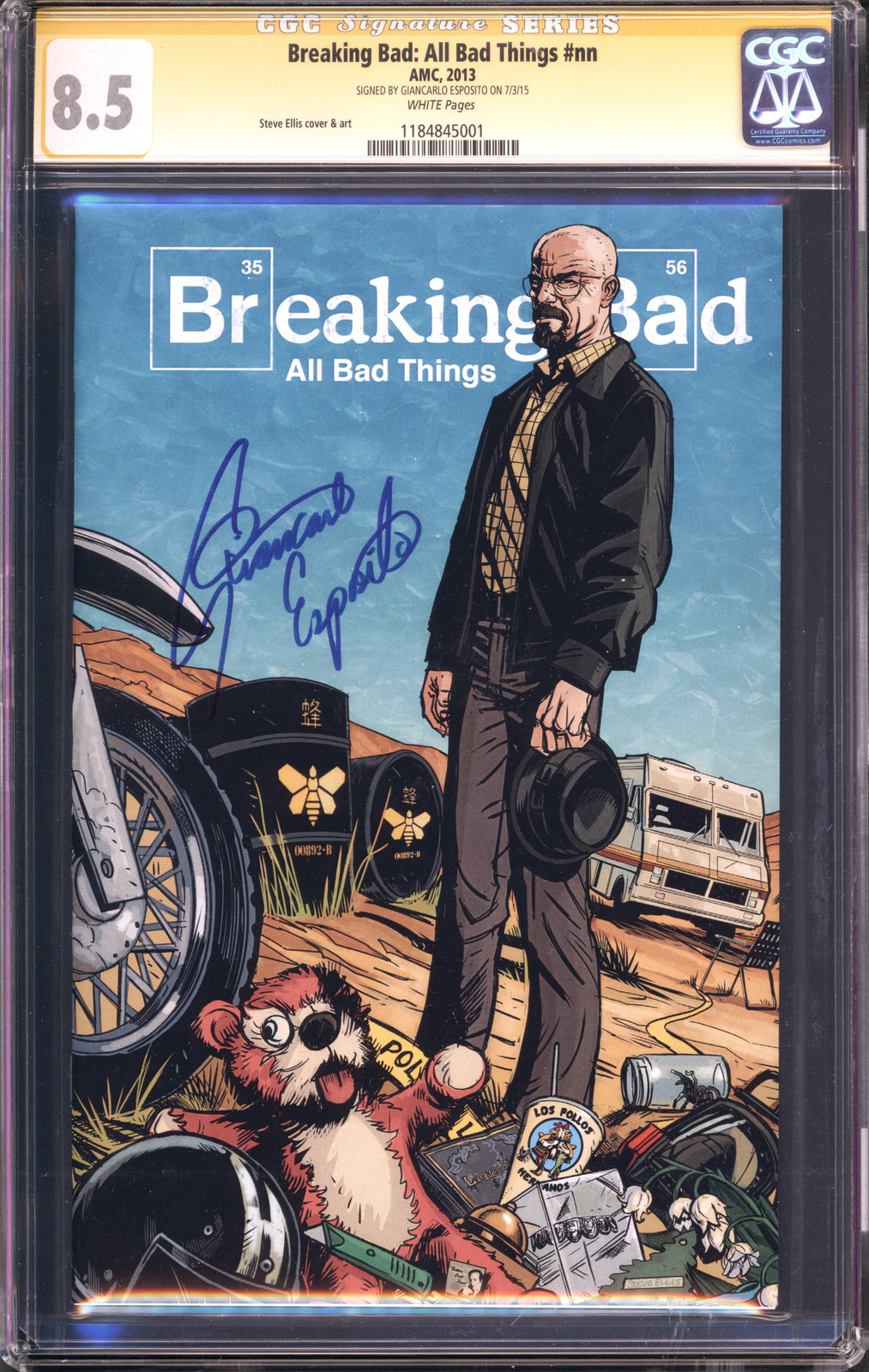 Breaking Bad: All Bad Things (2013 AMC) # nn CGC Signature Series CGC 8.5 Signe