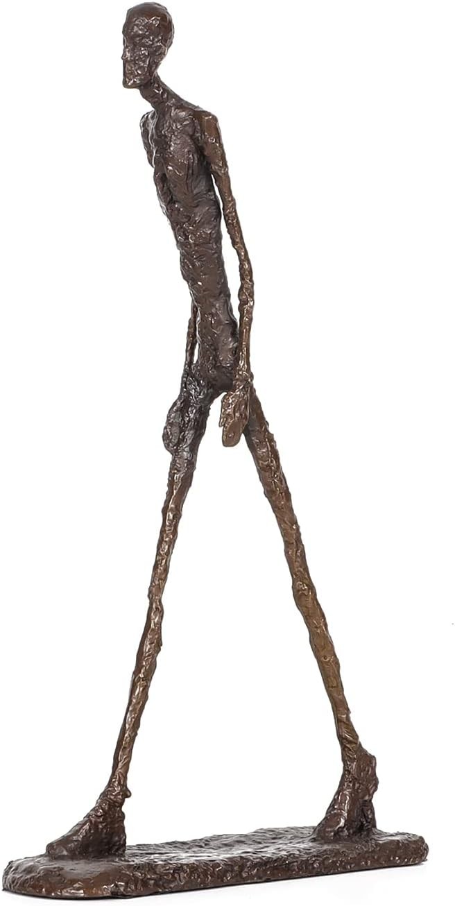 Bronze Giacometti's Walking Man Statue Famous Abstract 10"H, 