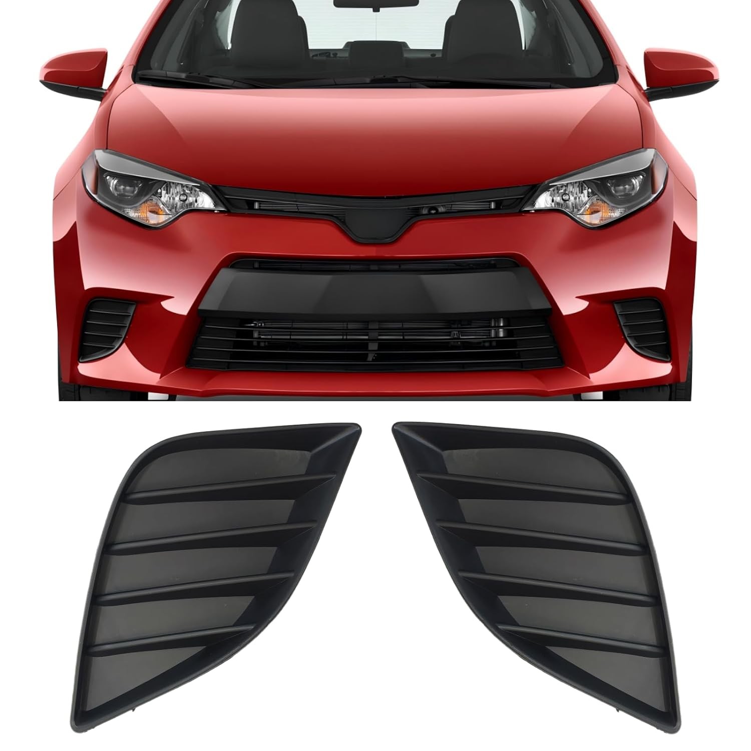 Front Fog Light Cover Compatible with 2014 2015 2016 Toyota Corolla, Front Fog L