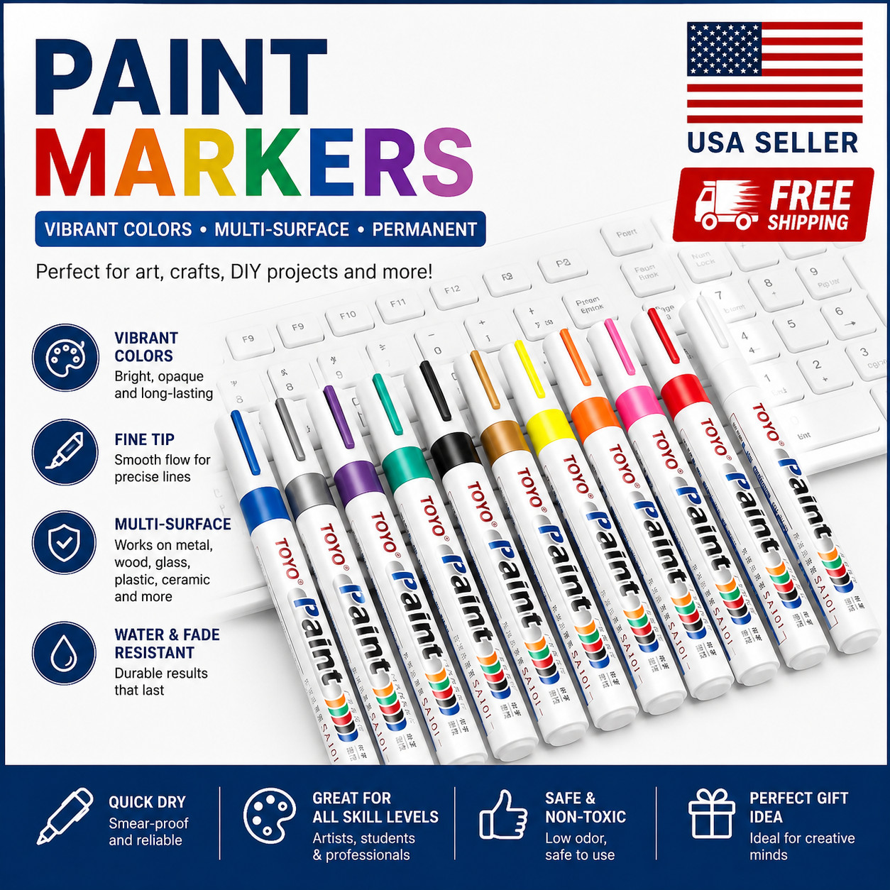 11pcs toyo oil based  paint pen marker car tire pen