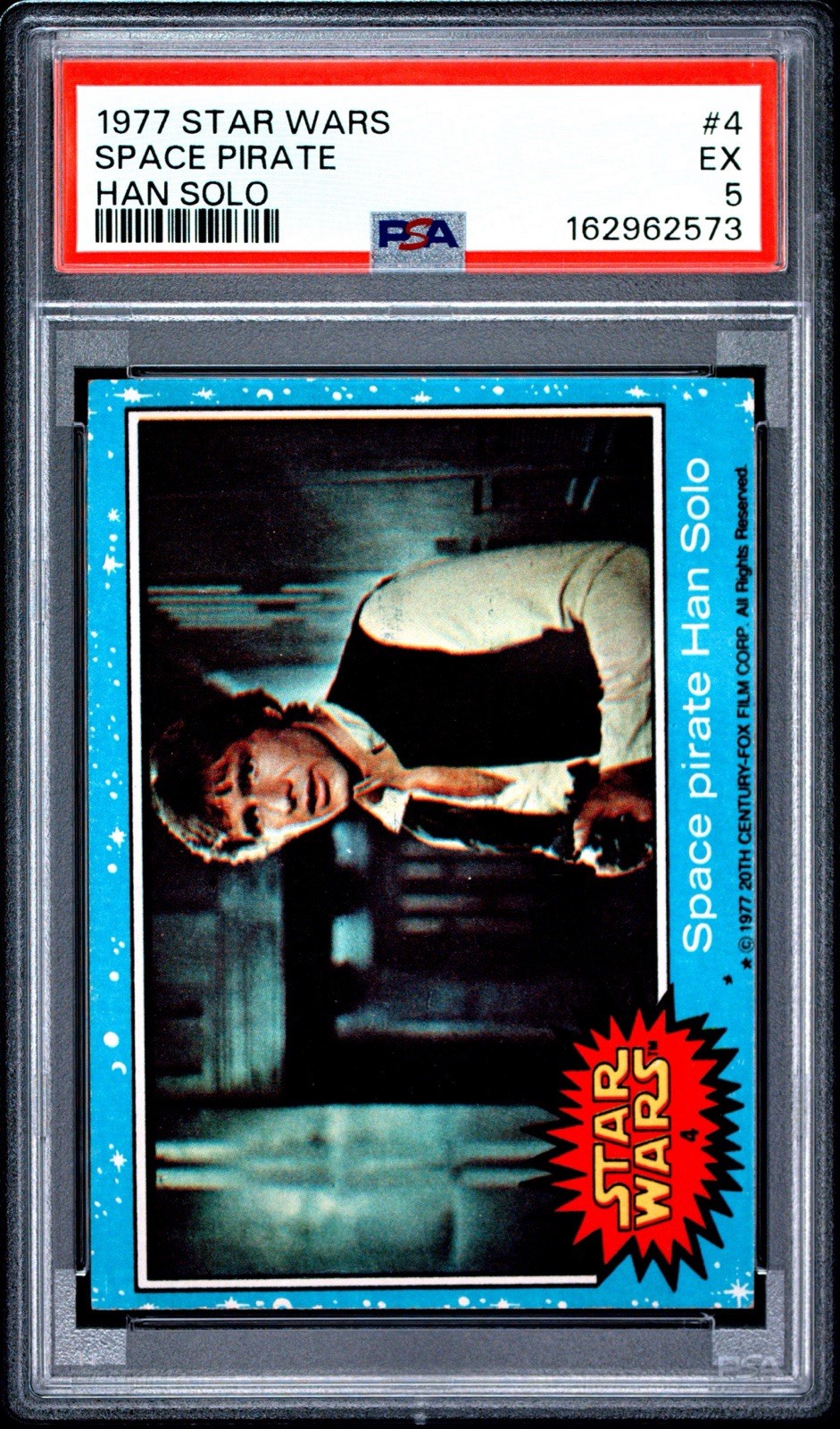 1977 Topps Star Wars PSA 5, Han Solo Space Pirate #4 - HARRISON FORD