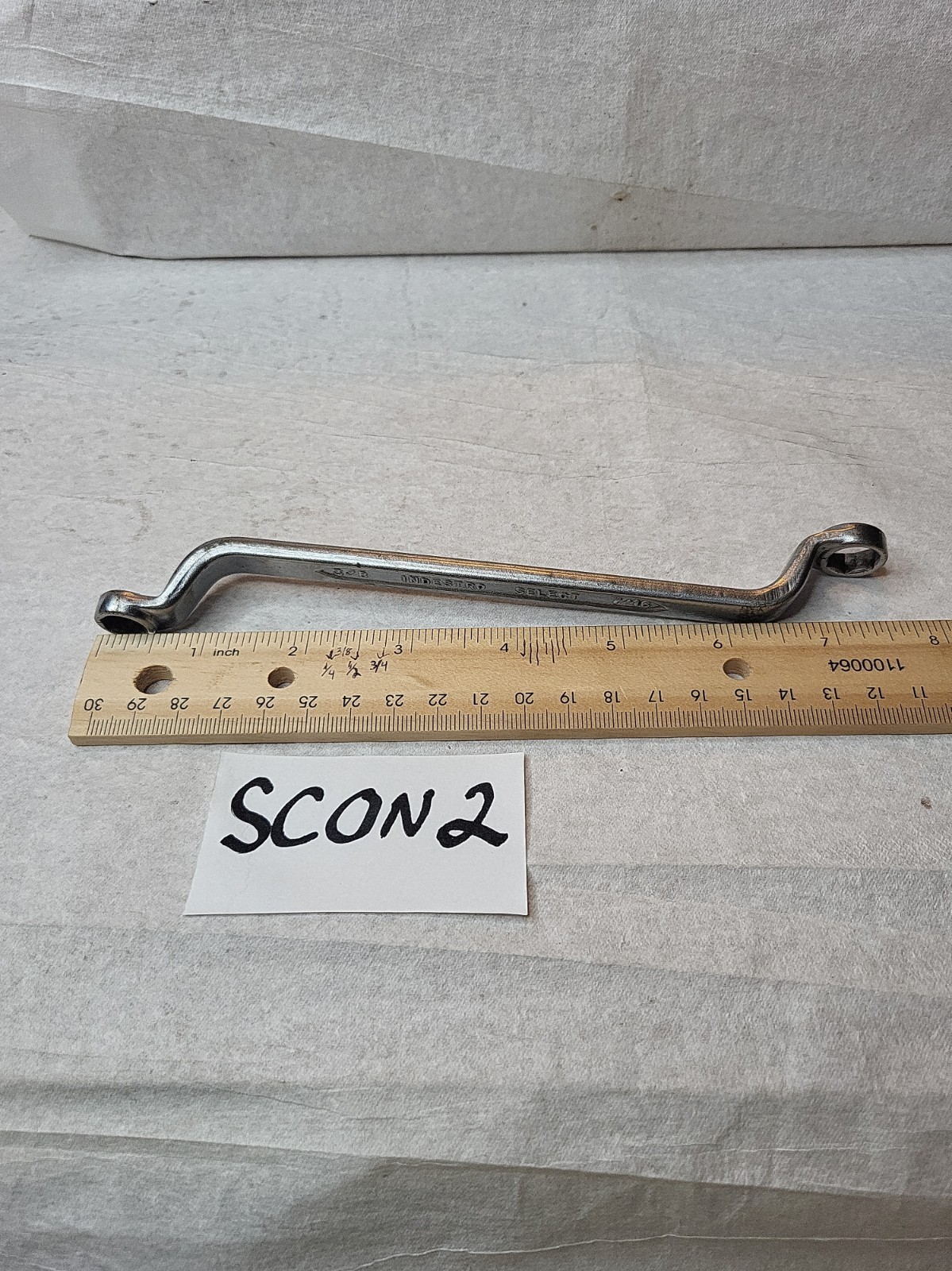 INDESTRO TOOLS No. 911 6 pt Deep Offset Box End Wrench 3/8 INDESTRO TOOLS No. 911 6 pt Deep Offset Box End Wrench 3/8