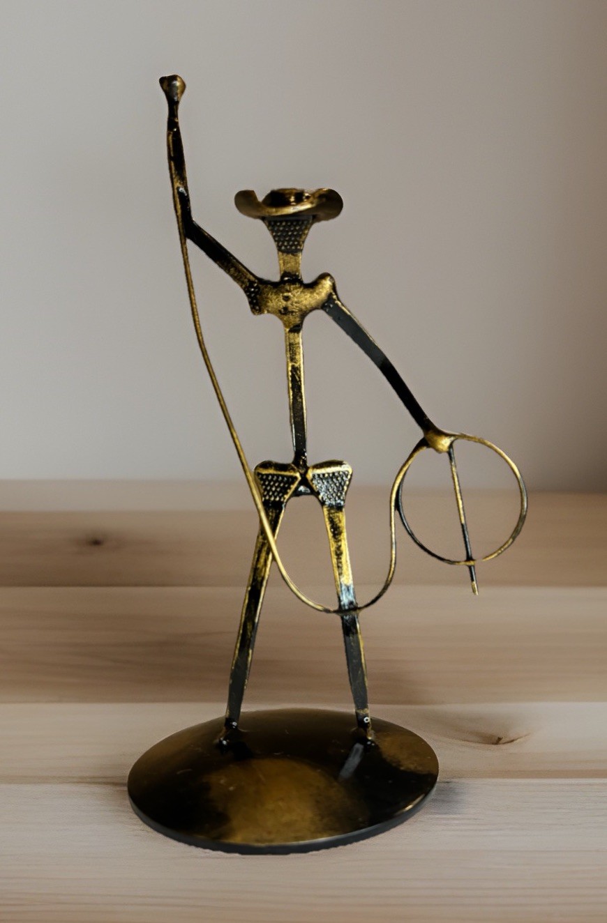 Vtg DORMAN 550-028 Metal Cowboy Roper Lasso Figure Western Decor Sculpture 4.5”