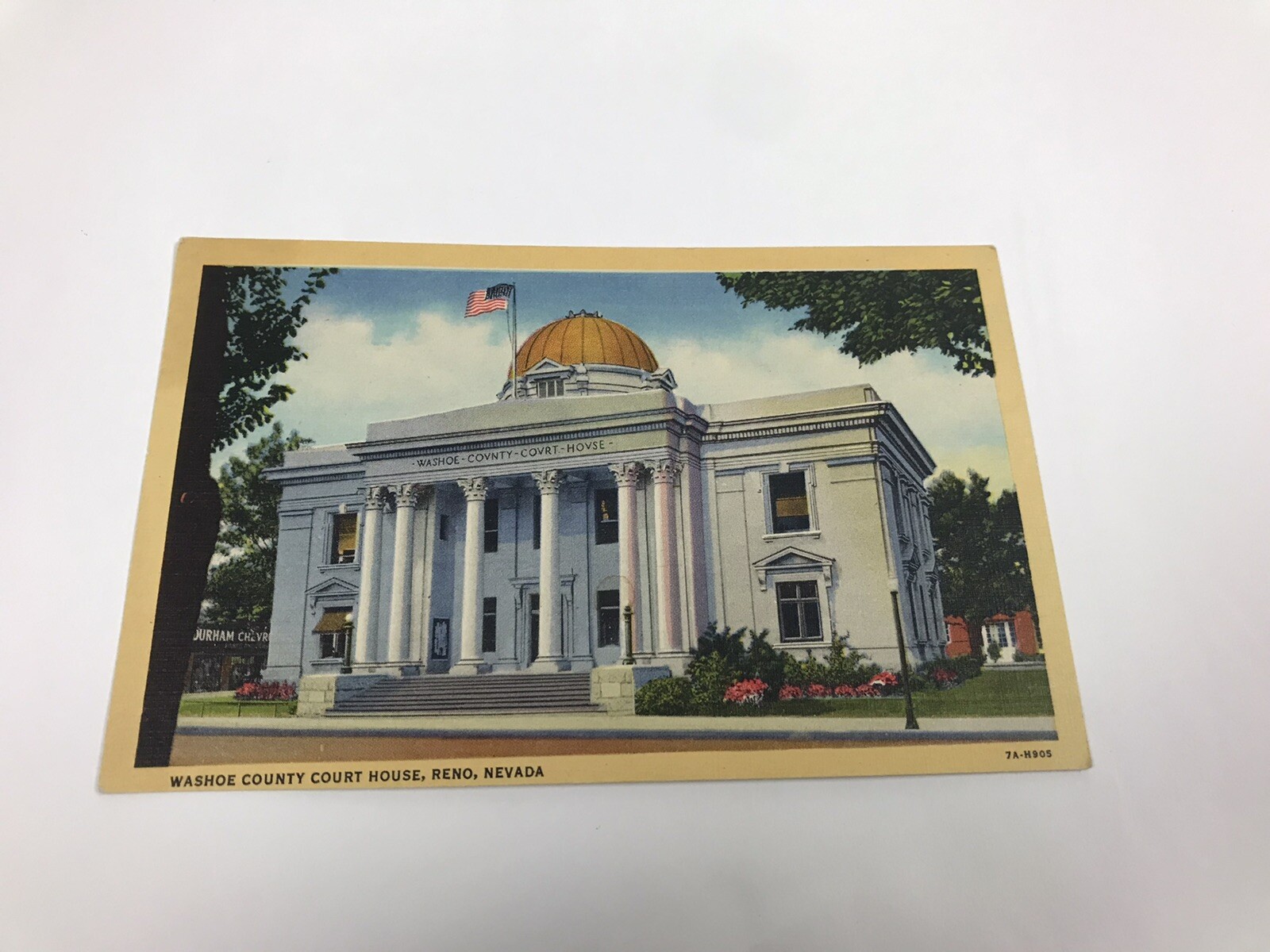 Vintage Washoe County Court House Reno Nevada Postcard