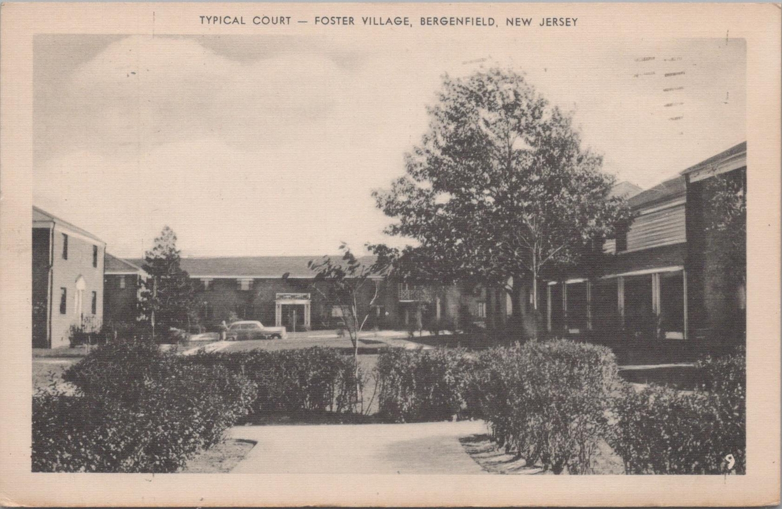 Postcard Typical Court Foster Village Bergenfield New Jersey Postcard Typical Court Foster Village Bergenfield New Jersey