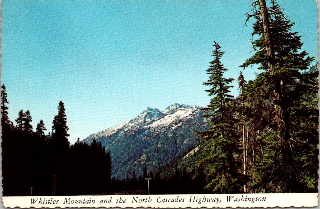 Whistler Mountain North Cascades Highway Washington c1970 Postcard