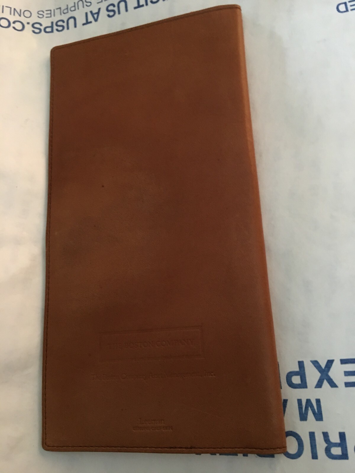 Leeman Genuine Calf skin Passport Credit Business Card Check Phone Holder Wallet