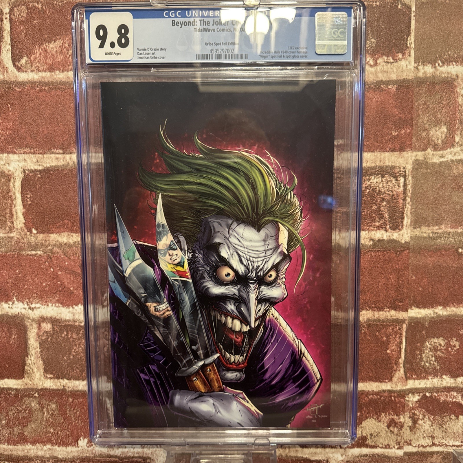 BEYOND: THE JOKER COMPLEX URIBE VIRGIN LTD 75. Fewer than 10 copies reg w/CGC BEYOND: THE JOKER COMPLEX URIBE VIRGIN LTD 75. Fewer than 10 copies reg w/CGC