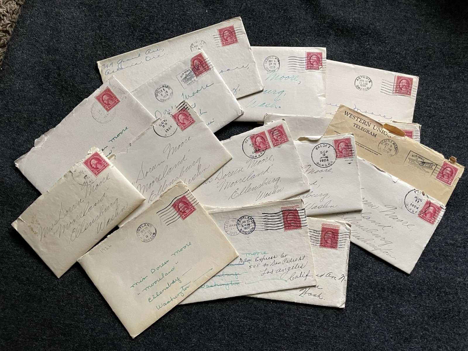 Antique Letter LOT 1920s WA Alaska OR Correspondence History etc