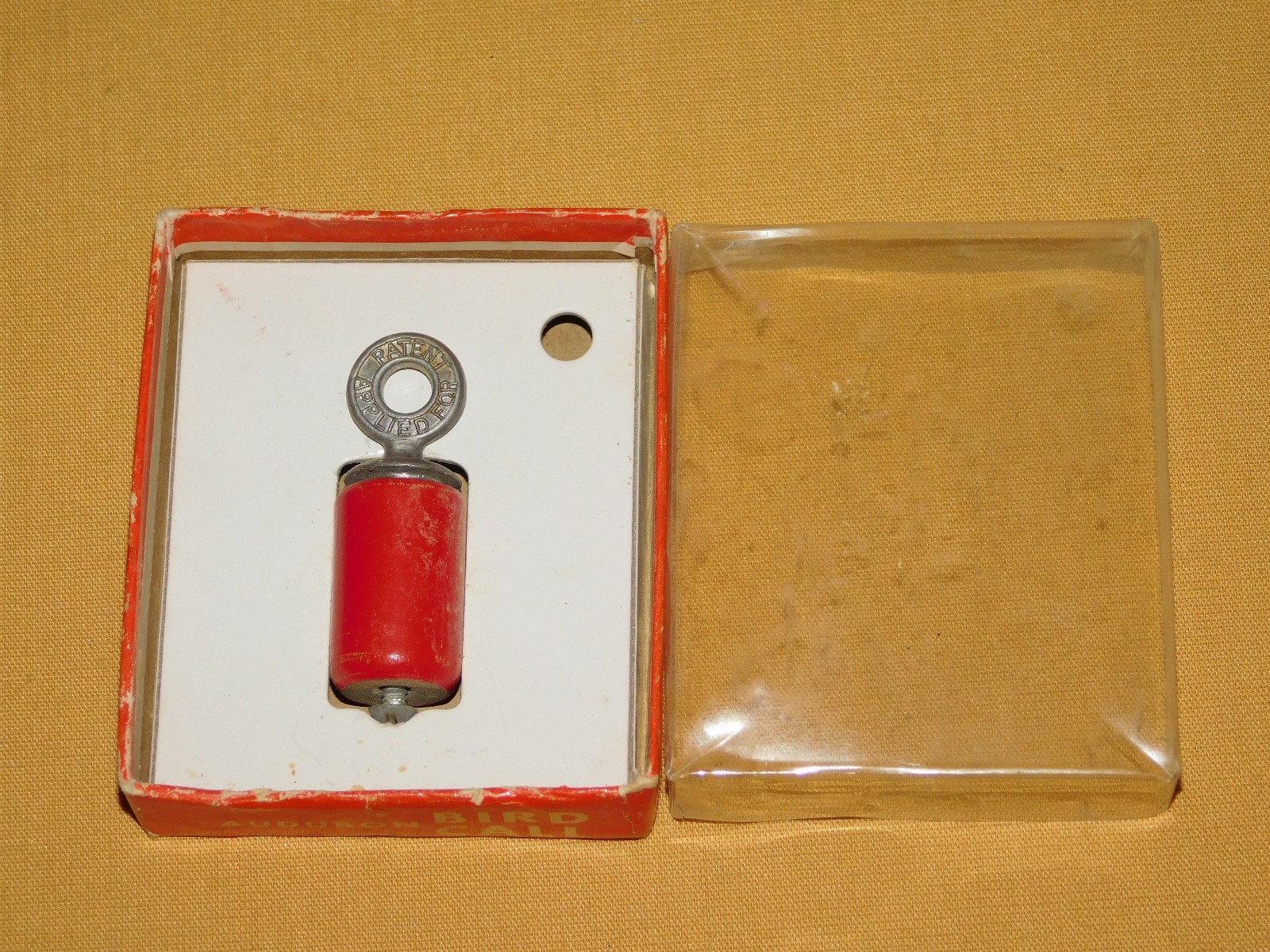 VINTAGE ROGER EDDY RED BIRCHWOOD-PEWTER AUDUBON BIRD CALL IN BOX VINTAGE ROGER EDDY RED BIRCHWOOD-PEWTER AUDUBON BIRD CALL IN BOX