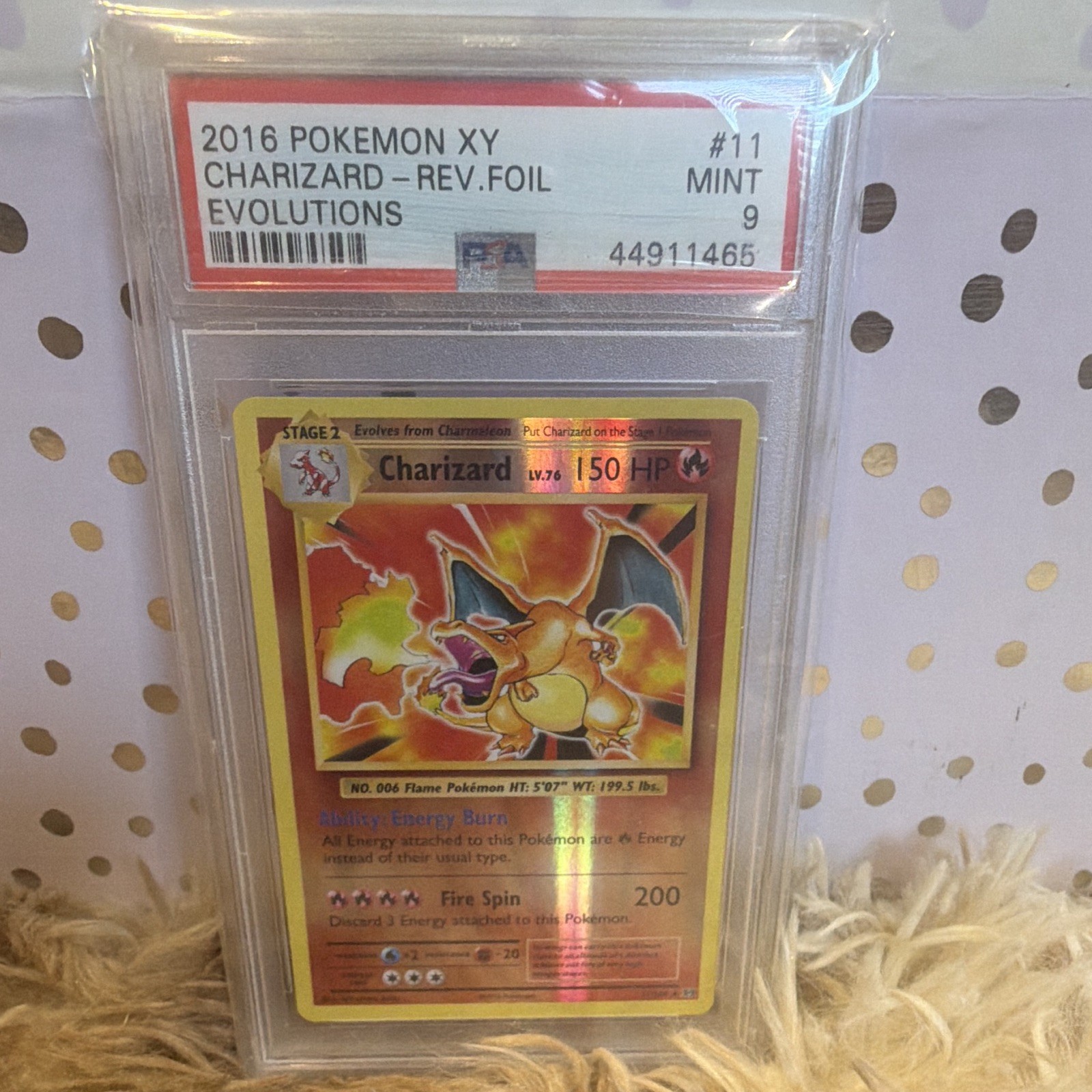 2016 Pokémon XY Evolutions Charizard #11 Reverse Holo PSA 9 Cert 44911465