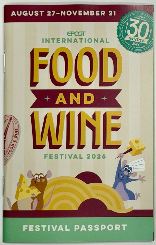 International Food And Wine Festival Passport Booklet Epcot 2026 Disney World