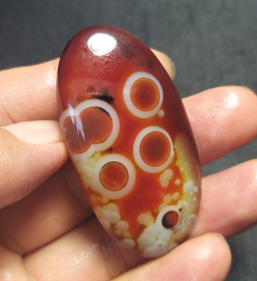 Rare 26.6 G Natural Gobi Agate Eyes Agate/stone Madagascar PP42