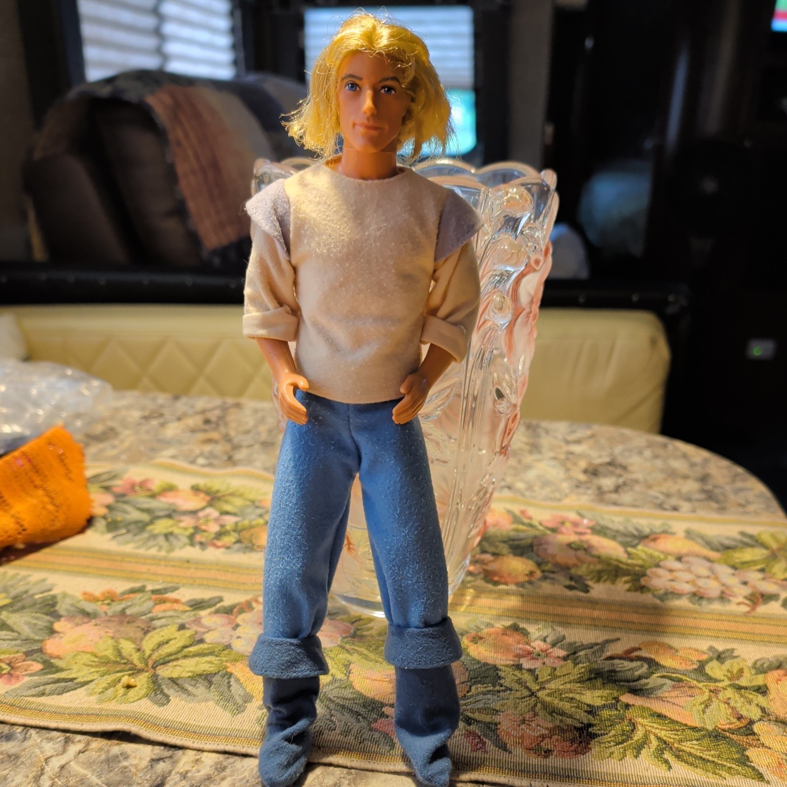 Rare Mattel Disney 1968 Ken Doll John Smith Pocahontas Rooted Hair & His  Boots