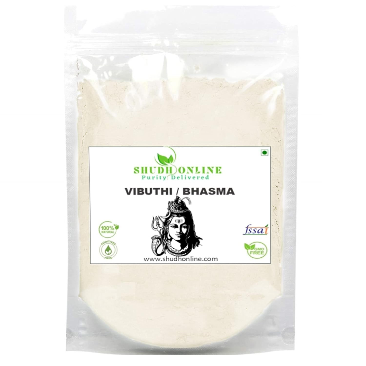 Vibhuti Bhasma 100g Pure Holy Ash Vibuthi Thiruneeru Shiva Viboothi 