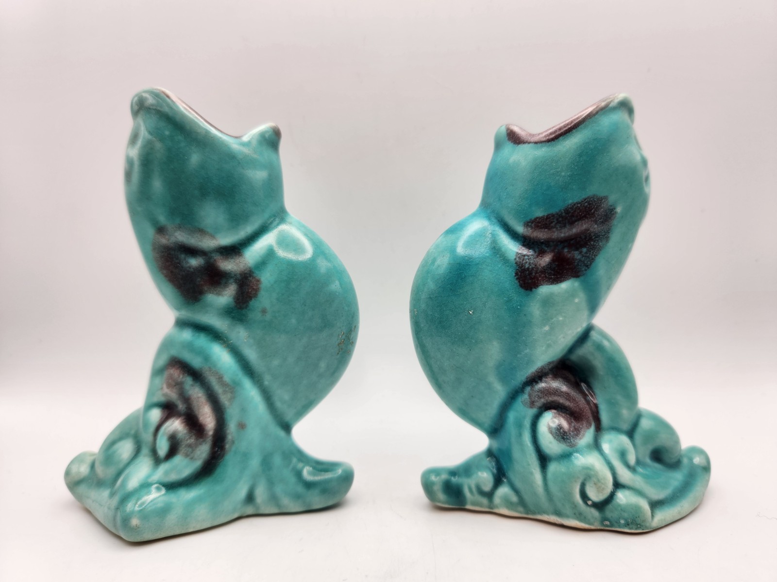 Pair Of 2 Ceramic Fish Wall Pocket Small 4