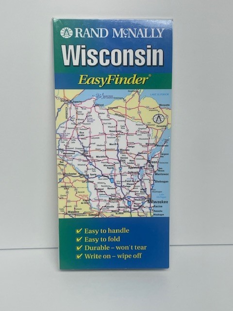 Rand McNally Wisconsin EasyFinder Laminated Map 2003 Used