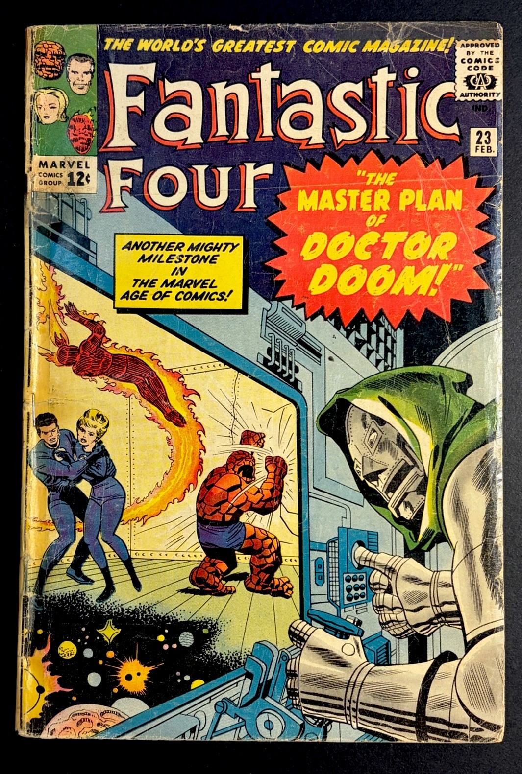 Fantastic Four #23 1964 Marvel Comics 1.0 FR Jack Kirby Doctor Doom Cover