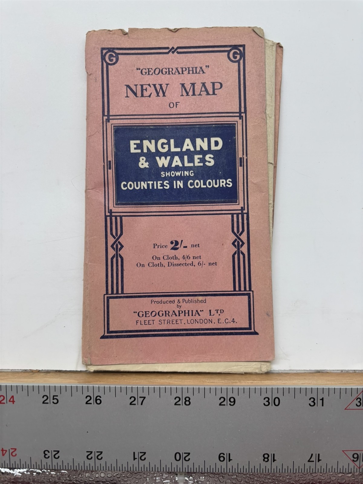 Geographia New Map of England & Wales Vintage
