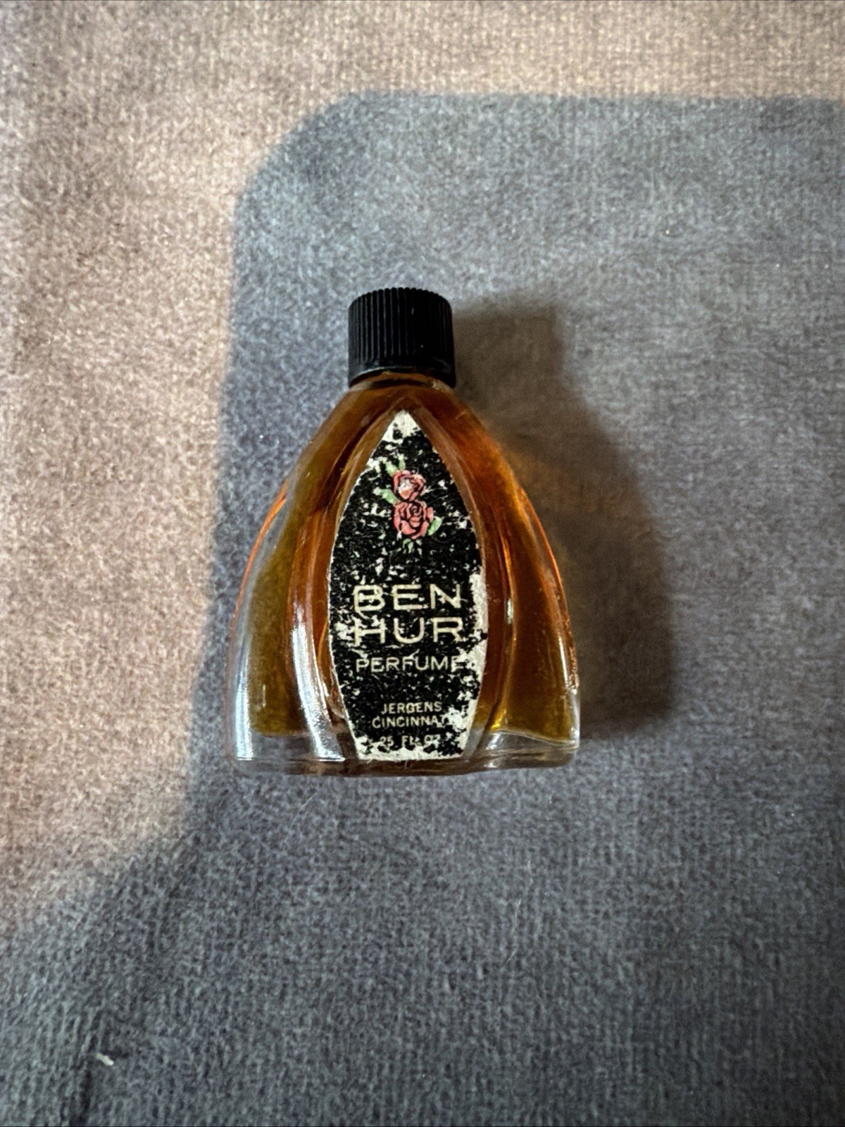 Vintage 1920’s Ben Hur Perfume By Jergens  .75 Oz  Made In USA