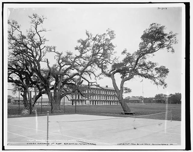 Photo:Pensacola Florida Fort Barrancas Barracks Tennis Court c1903