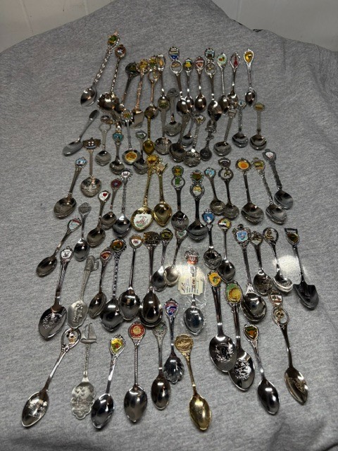 70 Souvenir Spoons Mixed Lot