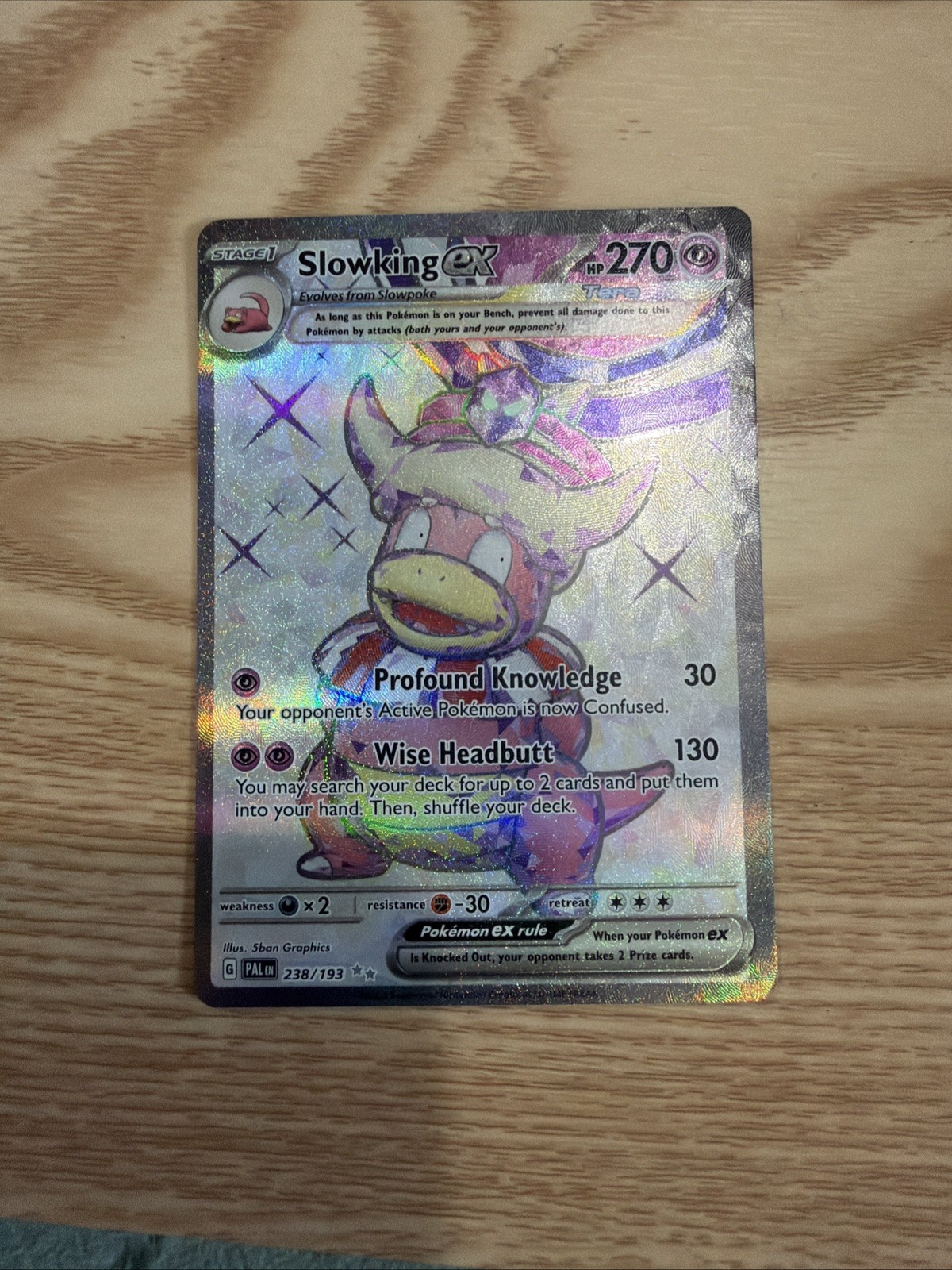 Slowking ex Pokemon Card SV02 Paldea Evolved 238/193 Ultra Rare English Holo NM✅