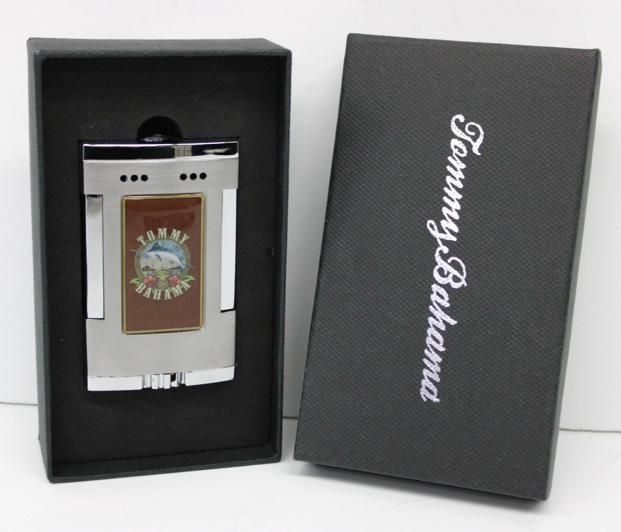 Tommy Bahama Xikar Marlin Logo Tabletop Torch Lighter New in Open Box Tommy Bahama Xikar Marlin Logo Tabletop Torch Lighter New in Open Box
