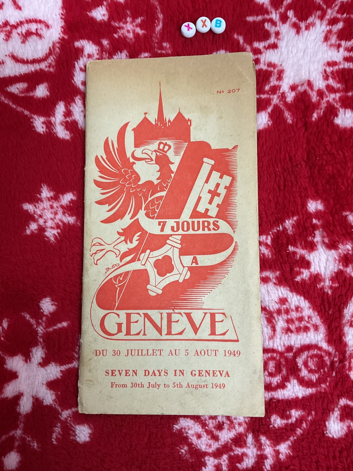 1949 GENEVE seven days in Geneva , Pullout Info Guide And Adverts Maps