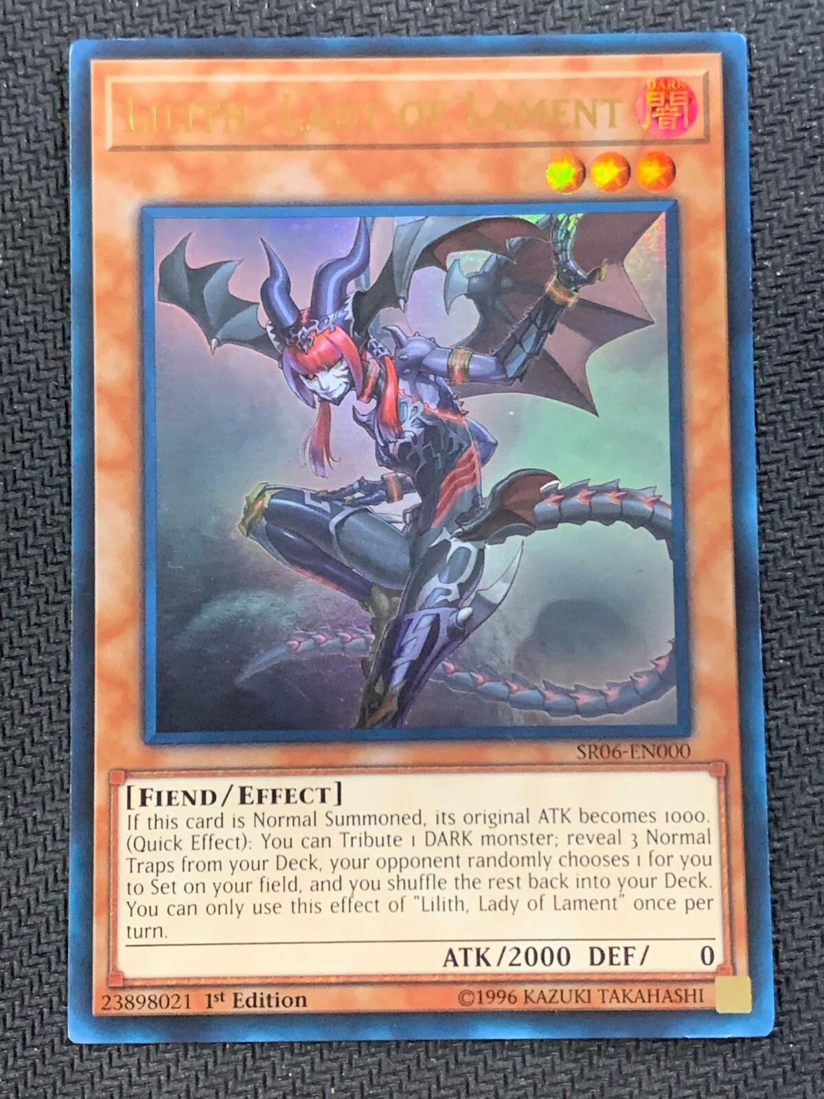 Lilith, Lady Of Lament SR06-EN000 Ultra Rare 1st Edition Yugioh Lilith, Lady Of Lament SR06-EN000 Ultra Rare 1st Edition Yugioh