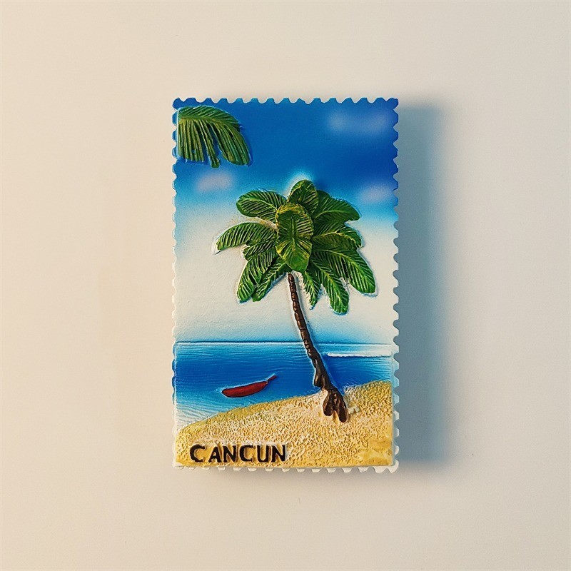 Mexico Cancun Beach Scenery Collectible Tourist Souvenir 3D Resin Fridge Magnet Mexico Cancun Beach Scenery Collectible Tourist Souvenir 3D Resin Fridge Magnet