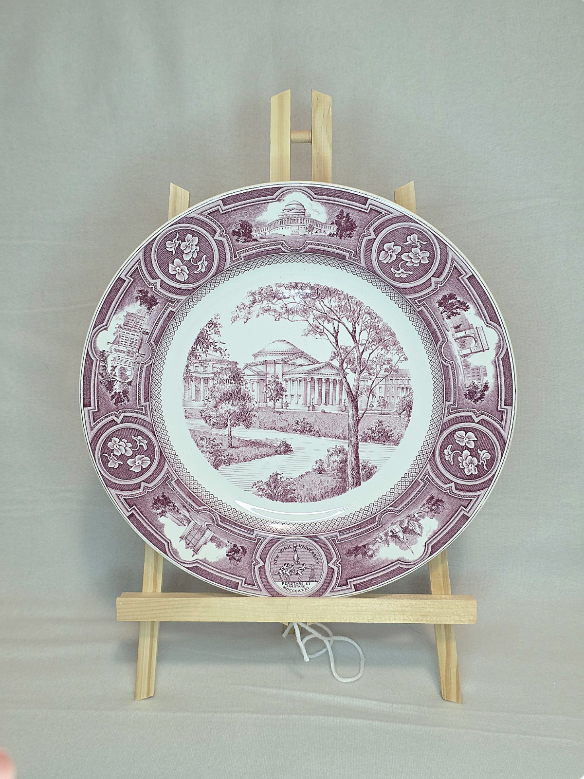 Wedgwood NYU New York University 1932 Centennial Plate — Heights Campus