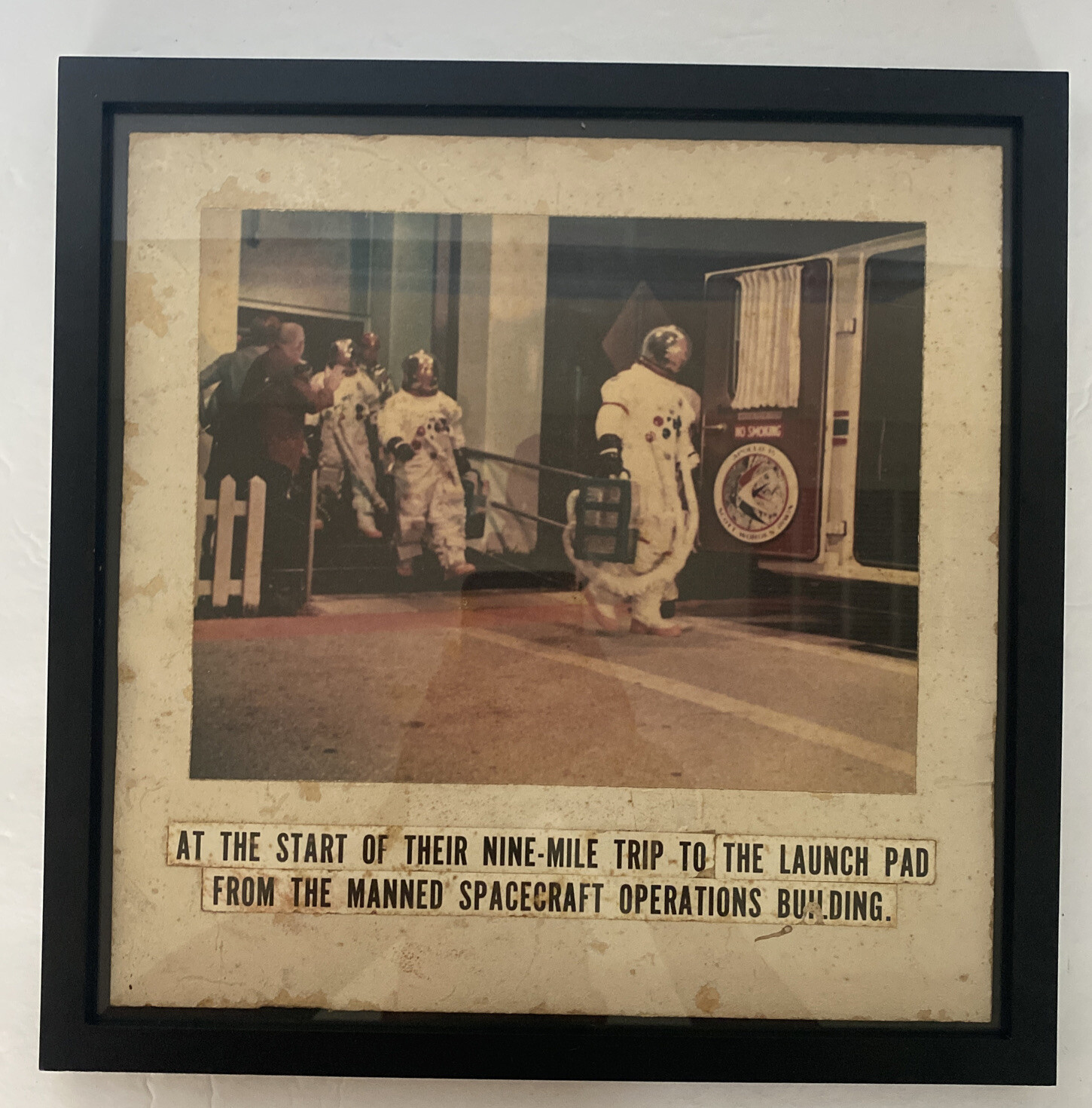 Nasa Apollo Astronauts Vintage Framed Photo Displayed At Kennedy Space Center Nasa Apollo Astronauts Vintage Framed Photo Displayed At Kennedy Space Center