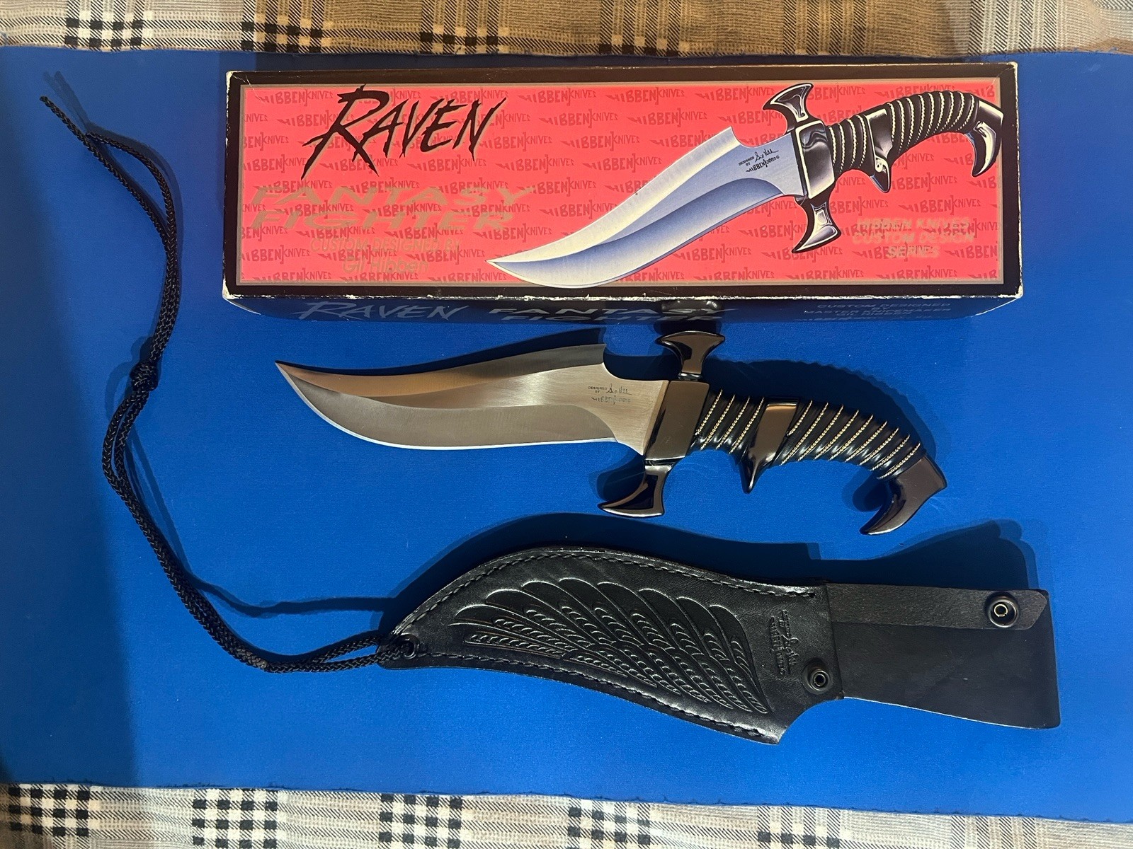 Vintage Gil Hibben Raven Fantasy Fighter Knife UC700