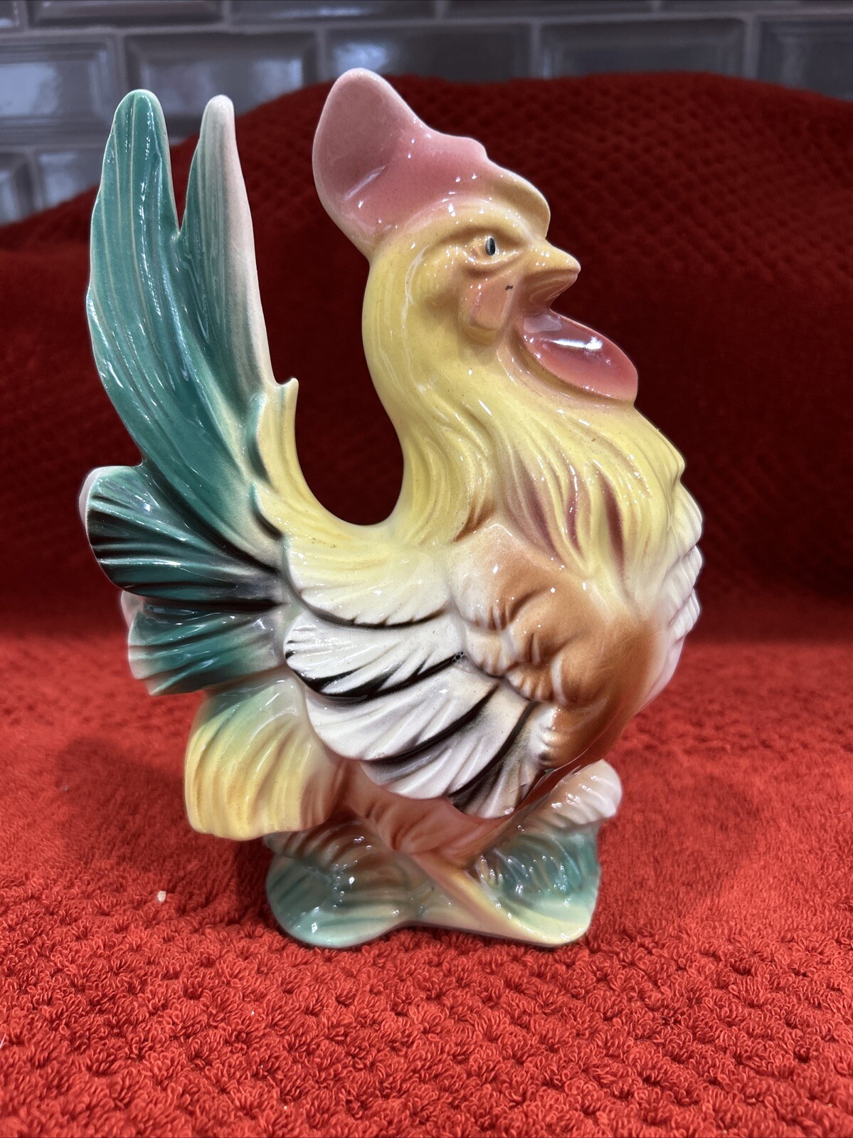 Vintage ROYAL WINDSOR COPLEY Rooster Chicken Mid Century Art Pottery Farmhouse 