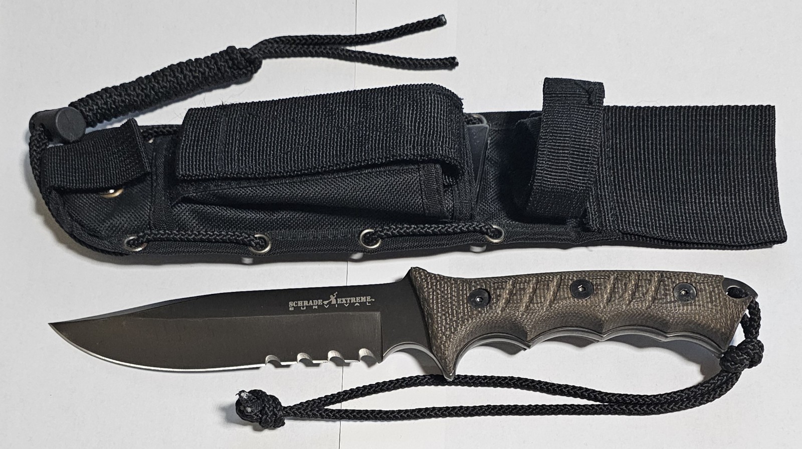 DISCONTINUED RARE Schrade SCHF3N Extreme Survival Fixed Blade Knife w/ Sheath