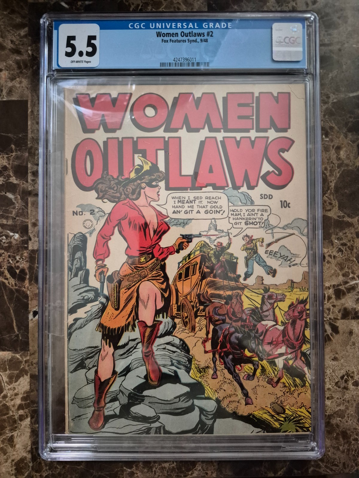 Women Outlaws #2 CGC 5.5 1948 Rare Golden Age GGA