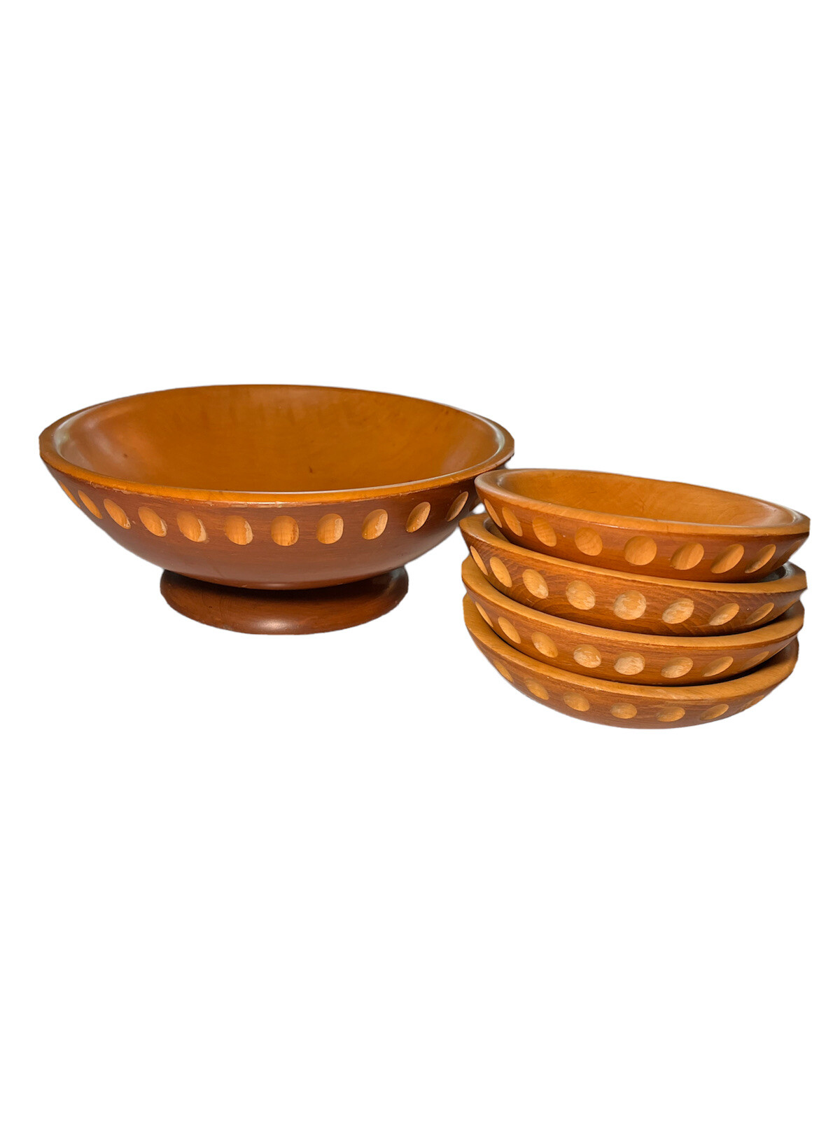 Vtg Munising Wooden Bowl Set Primitive Farmhouse 1940’s Vtg Munising Wooden Bowl Set Primitive Farmhouse 1940’s