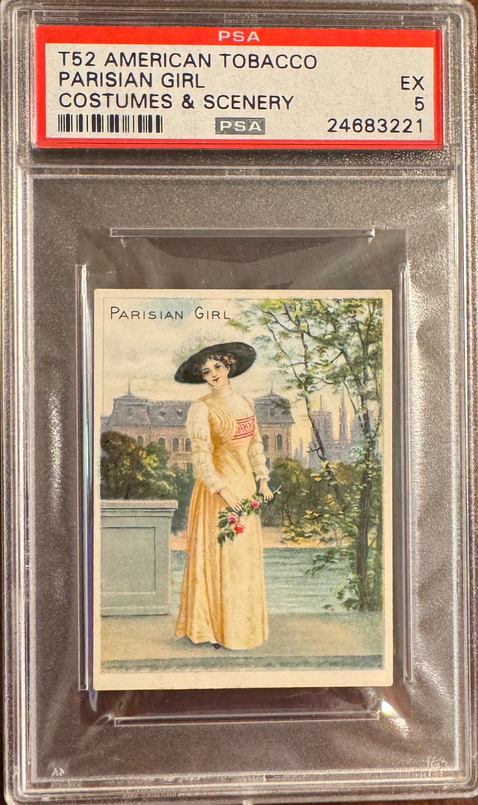 1912 T52 American Tobacco Costumes & Scenery PARISIAN GIRL PSA 5 EX POP 2