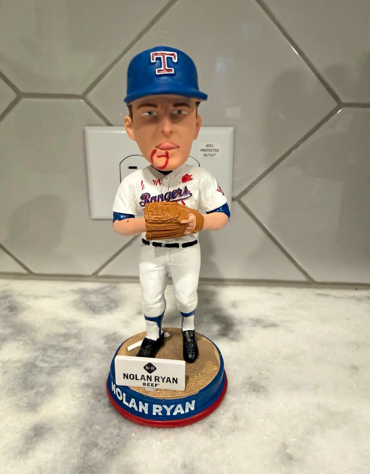 Nolan Ryan Beef Nolan Ryan Bloody Lip Bobblehead SGA 9/17/26