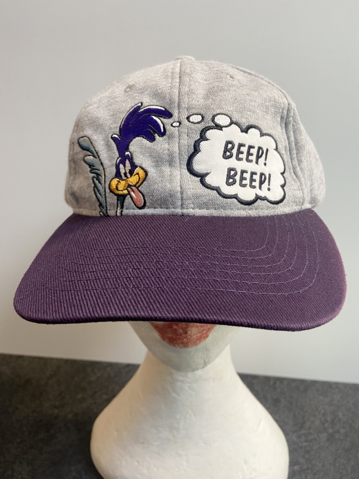 Road Runner Looney Tunes Warner Bros Cap Vintage 1998 Hat Beep Beep Rare NWOT