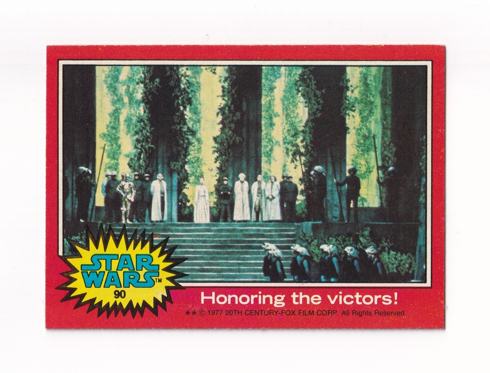 1977 Topps Star Wars #90 Honoring the victors