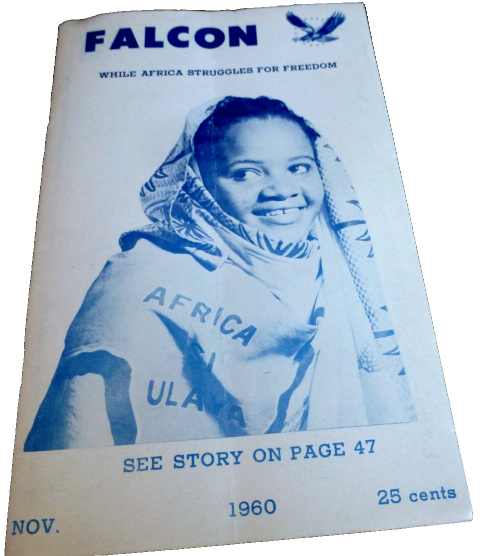 VINTAGE  AFRICAN AMERICAN MAGAZINE FALCON OAKLAND CAL w/RECEIPT 1960